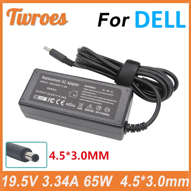19,5 V 3,34 A 65 W 4,5*3,0mm Für Dell Adapter Ladegerät Inspiron 15 5558 3551 3552 5551 5559, Laptop AC Adapter Notebook Netzteil Image