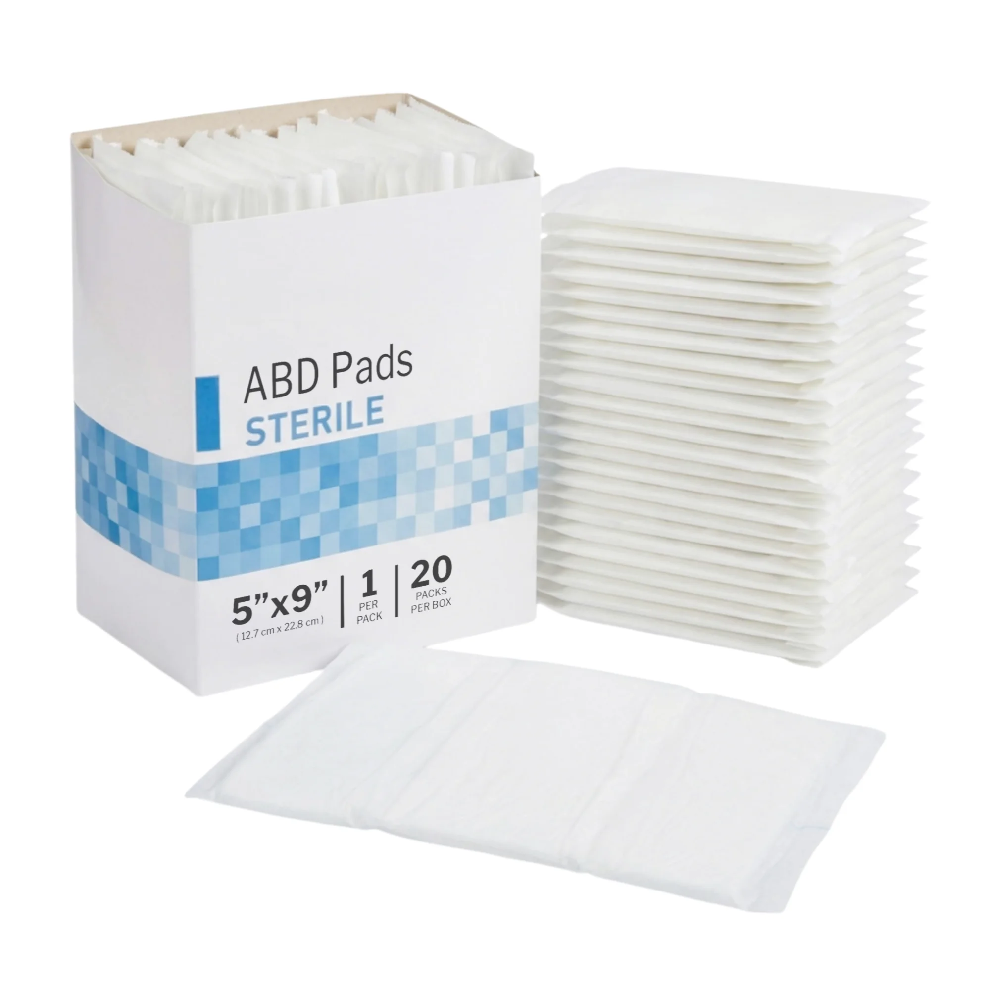 5/10 Stück Trauma-Pads, blutstillend, blutabsorbierend, für den Notfall, Bauchverband, Erste-Hilfe-Set, Wundversorgung, sterile Vliesstoffpflege Image