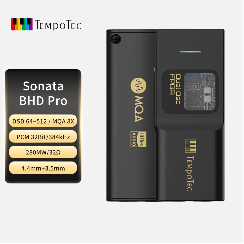 Tempo tec sonata bhd pro usb c dac, kopfhörer verstärker 4,4mm & 3,5mm, pcm384khz, dsd256, mqa8x, tidal für iphone & android & macos & win Image