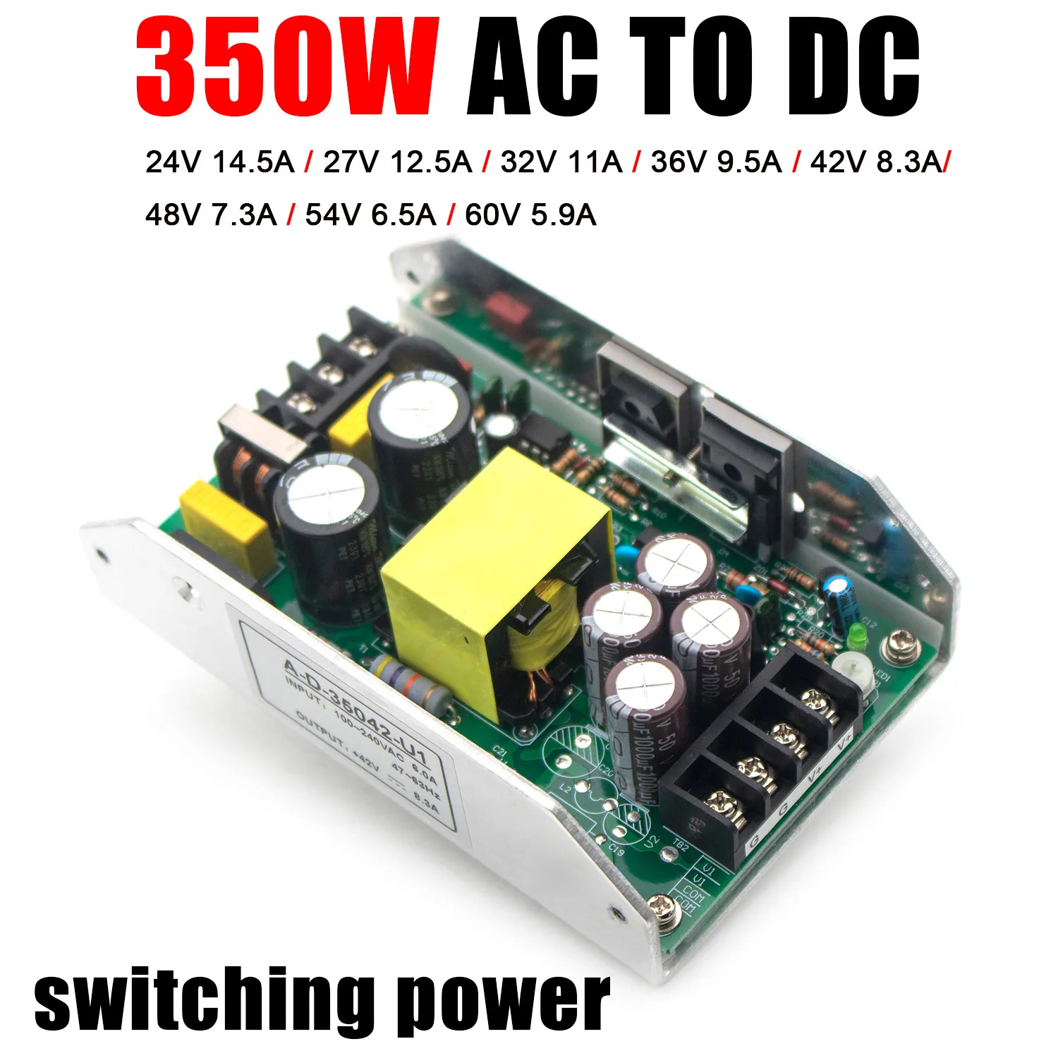 350 W AC ZU DC Digital Verstärker Schaltnetzteil 110 V 220 V ZU 24 V 27 V 32 V 36 V 42 V 48 V 54 V 60 V Audio Schalter Power Subwoofer Image