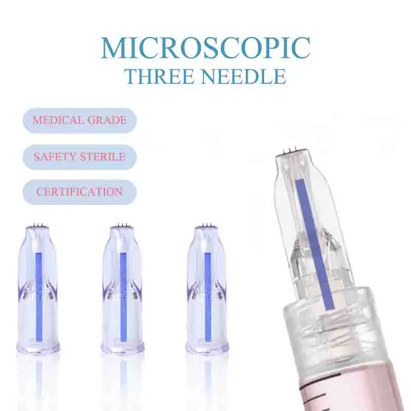 34G Nanosoft 3 Pins Professionelle Kristall-Multi-Nadel 0,6/1,0/1,2/1,5 Drei-Nadel sterile ultrafeine handgefüllte Multi-Nadeln Image
