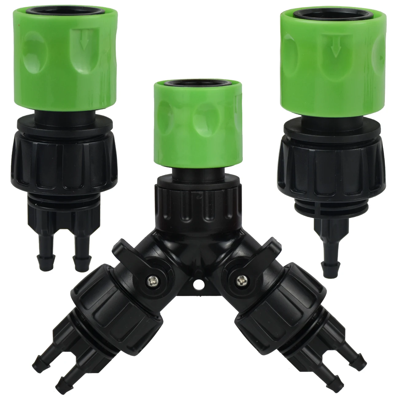 KESLA 1pc Wasserhahn Adapter 1Way 2-Way 4-Way Splitter Tropf Bewässerung Garten 1/4'' Schlauch automatische Bewässerung System Kit Bonsai Topf Anlage