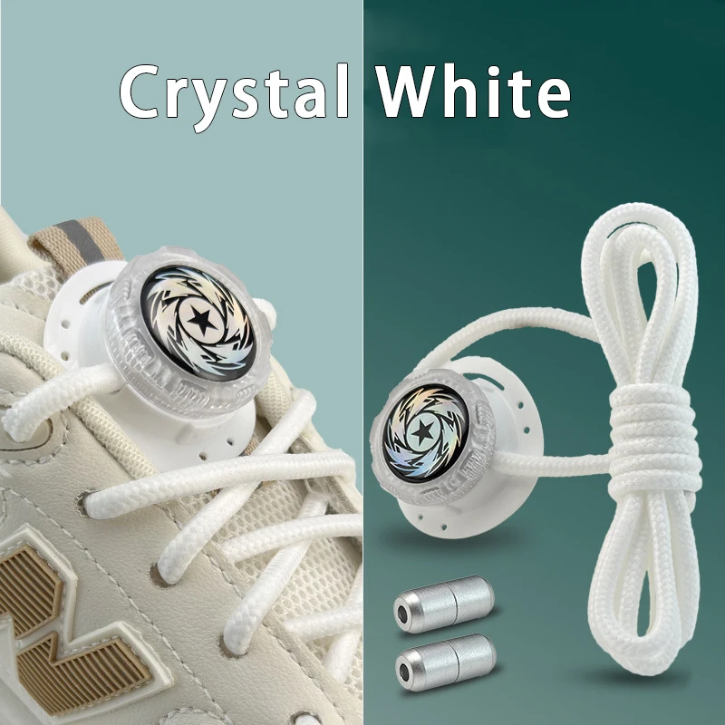 Schnürsenkel mit drehbarer Schnalle, dickes Seil, Sneakers-Schnürsenkel, ohne Bänder, Upgrade, einfache Installation, automatische Schnürsenkel, Schuhzubehör Image