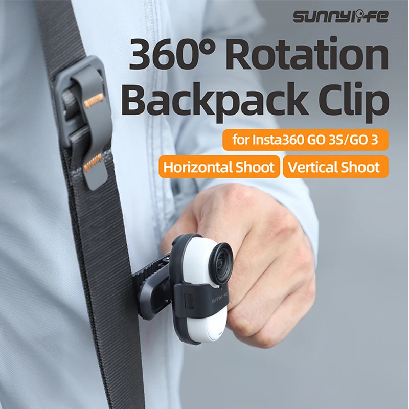 Für Insta360 GO 3S/3 Kamera Kappe 360 Rotierenden Quick-Release Rucksack Clip Halterung Anti-Drop Sport Reise Vlog Zubehör Image