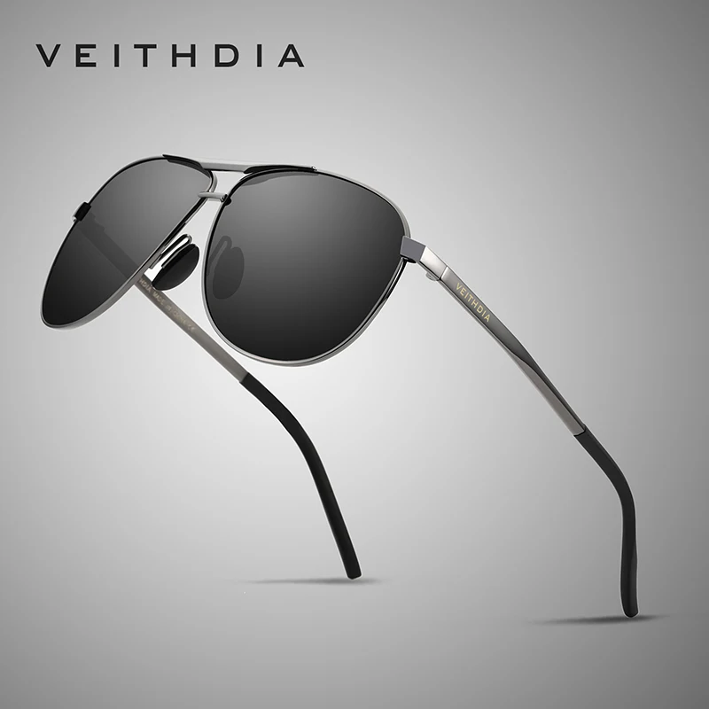 VEITHDIA Sonnenbrille Männer Vintage Legierung Polarisierte UV400 Klassische Marke Sport Sonnenbrille Männlichen Beschichtung Objektiv Fahren Brillen 3028 Image