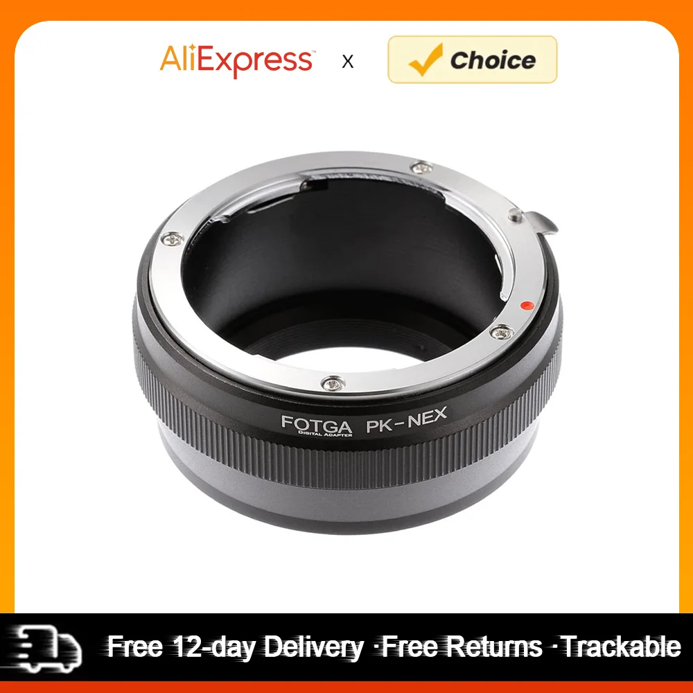 Fotga PK-NEX Adapter Digitaler Ring für Pentax PK K-Mount-Objektiv auf Sony NEX E-Mount-Kamera für Sony NEX-3 NEX-3C NEX-3N NEX-5