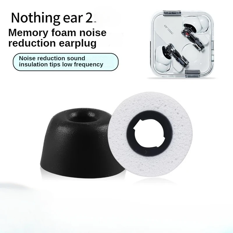 Memory-Schwamm-Ohrstöpsel für Nothing Ear2-Ohrstöpsel, Ohrhörer im Ohr, Bluetooth-Headset, Ohrstöpsel, Kopfhörer-Hülle für Nothing Ear 2 Image