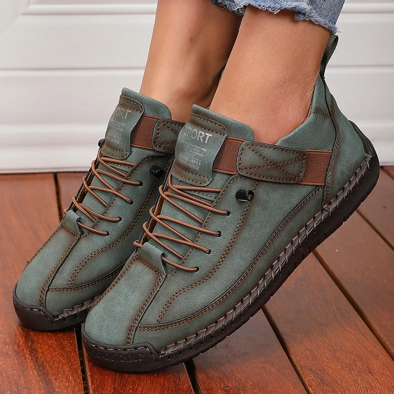 Penny-Bootsschuhe für Herren, Sportschuhe, atmungsaktiv, orthopädisch, für Reisen, flacher Boden, geeignet für Outdoor-Aktivitäten, Wandern, Spazierengehen Image