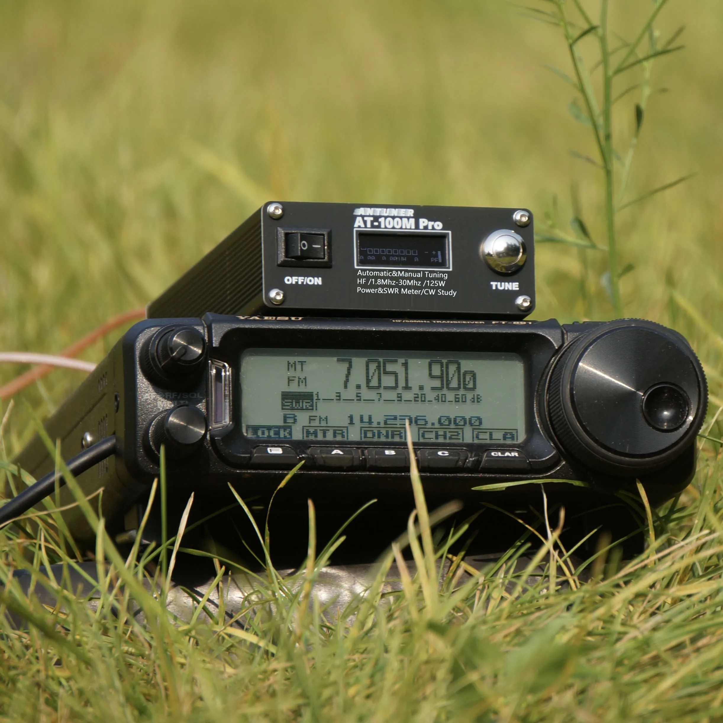ANTUNER AT100M Pro 1,8 mhz-30 mhz 100 W Antenne Tuner Unterstützung Morse Code Exerciser Stehende Welle Meter power Meter Für HF Radio Image