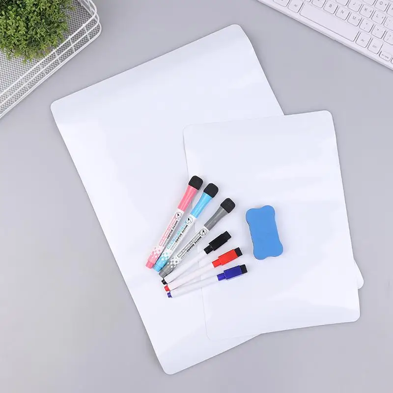 A3 A4 Größe Magnetisches Whiteboard Trocken Abwischbare Weiße Tafeln Weiche Haushalts- und Bürotafel Flexible Küchen-Pads Kühlschrank-Aufkleber Memo-Nachrichtentafel Image