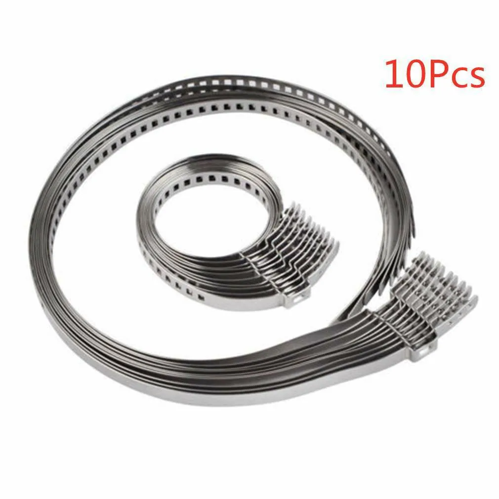 10 Stück Achse CV Gelenk Kofferraum klemmen Kits Edelstahl Antriebswelle CV Kofferraum klemmen verstellbar 32-41mm 70-127mm Autozubehör Image