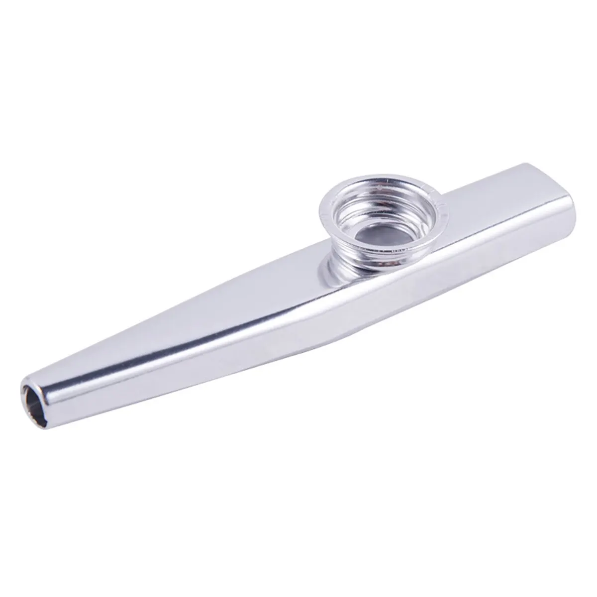 Kazoo Silberne Aluminiumlegierung mit Membranflöte, Membranmund, Kazoos-Musikinstrumente