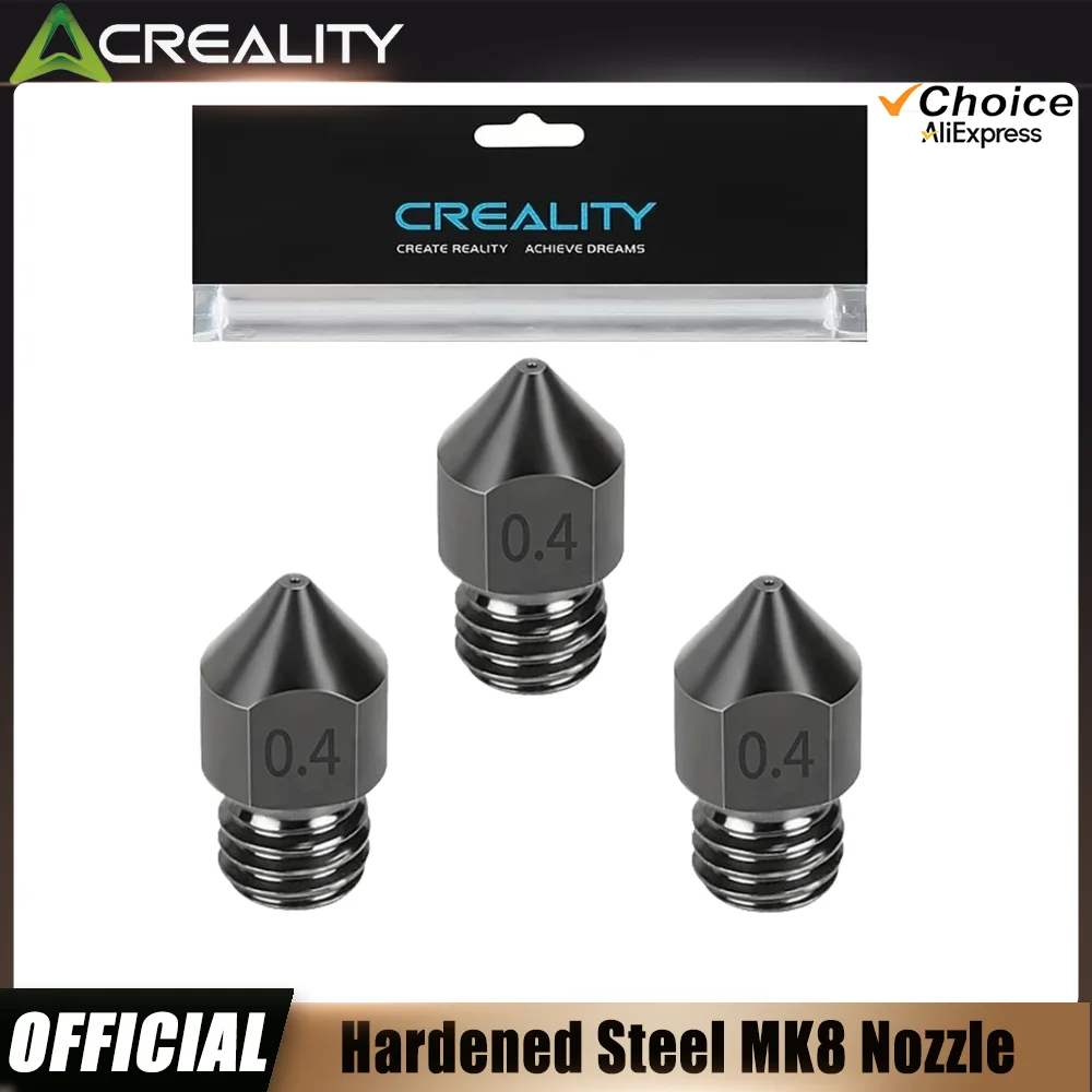 Creality MK8 Düse aus gehärtetem Stahl 0,4 mm, hitze- und verschleißfest für Ender 3/3 Pro/S1 & CR-10 3D-Drucker Image