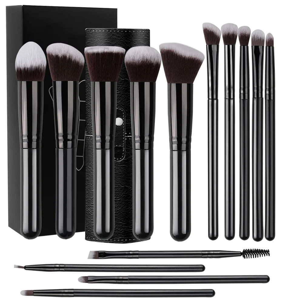 NEUE 14PCS Make-Up Pinsel Set Weichen, Flauschigen Foundation Erröten Pulver Lidschatten Blending Weibliche Kosmetik Schönheit Werkzeug Weihnachten geschenk