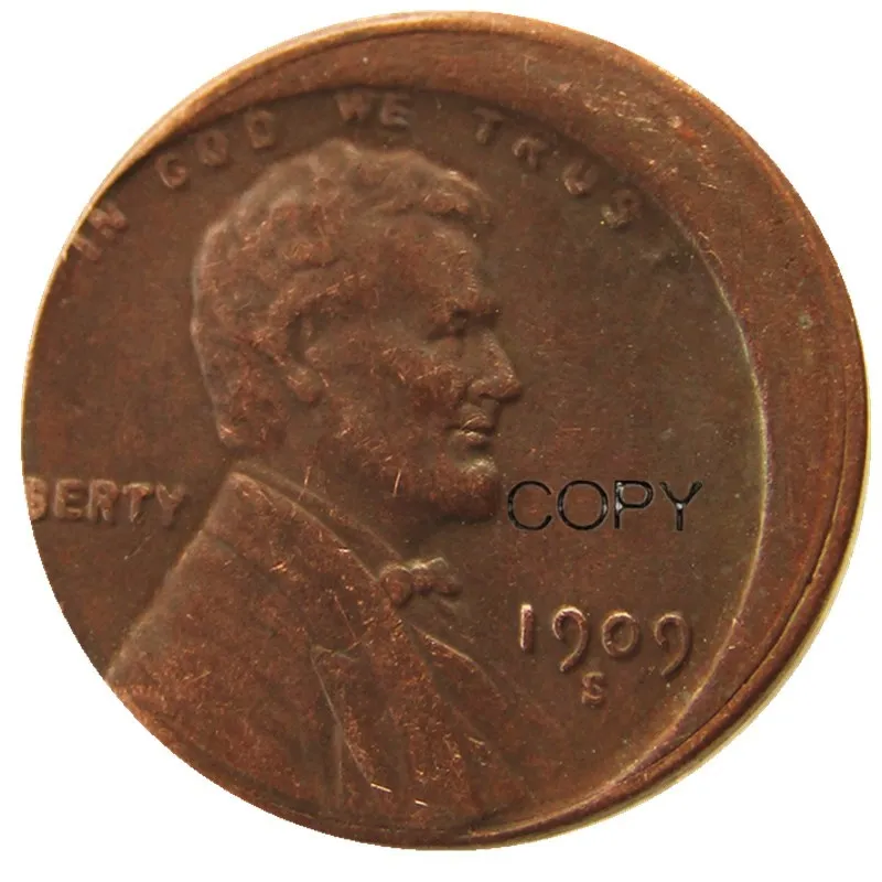 Us 1909svdb ein Cent Fehler mit einem Off-Center-Fehler Kupfer kopie Münze Image