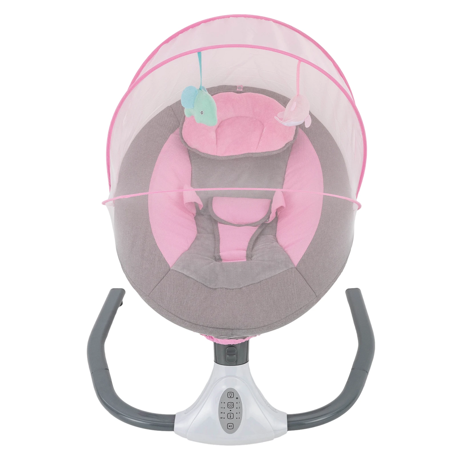 Elektrische Babyschaukel mit Fernbedienung, 4 Geschwindigkeiten & Timer, 12 Schlaflieder & Bluetooth, 4,5 kg Tragkraft, USB-betrieben für Neugeborene 0-18 Monate Image
