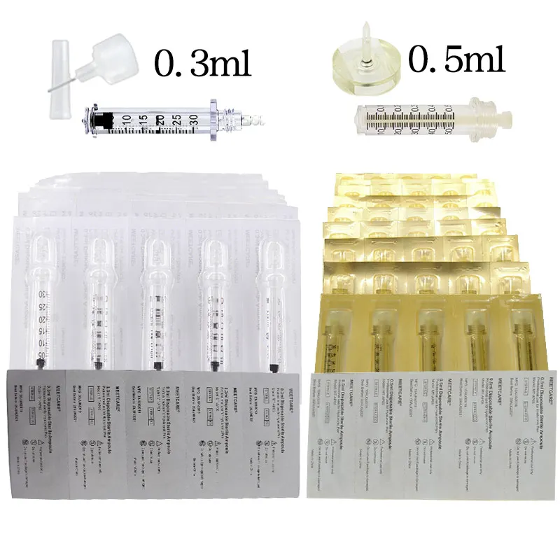 0,3 ml 0,5 ml Ampullenkopf oder Spritzennadel oder stoßfeste Pads für Hyaluron-Stift, Einwegadapter, Anti-Falten-Lippenhebewerkzeug Image
