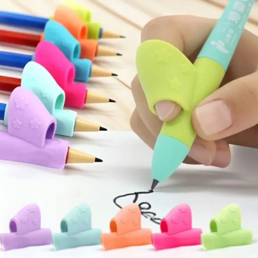 3-teiliges Set Stiftgriff-Korrekturhilfen, Ergonomischer Fingertrainer, Schreibhilfe für Kinder Image