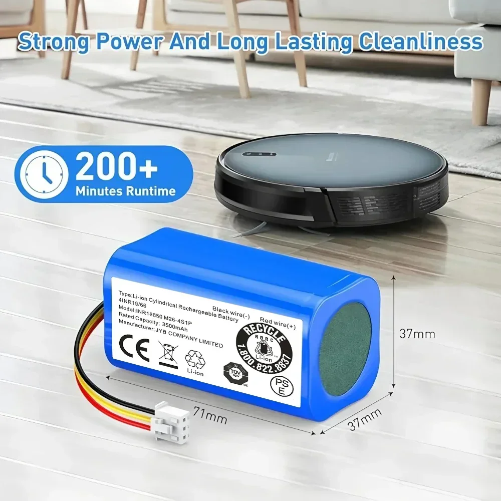14,4 V/14,8 V 18650 li-ion batterie Für LIECTROUX C30B XR500 E30 Für PROSCENIC 800T 830P 820P 820T 820S Roboter Staubsauger Image