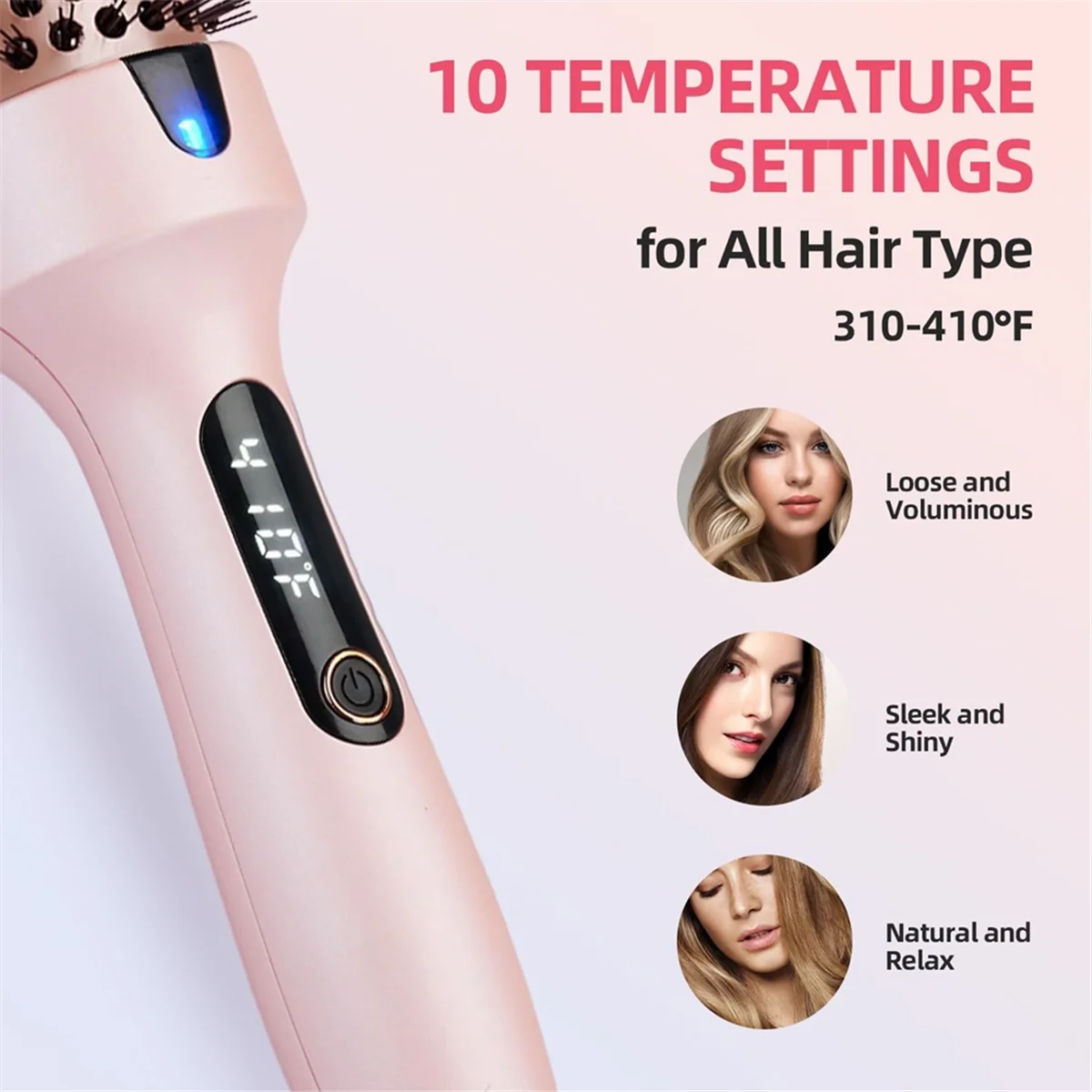 Neue 3C-Thermal Brush Curling Brush, negative ionisch beheizte Thermo-Rundbürste für Blowout-Look, Curling und Glätteisen, EU-Stecker Image