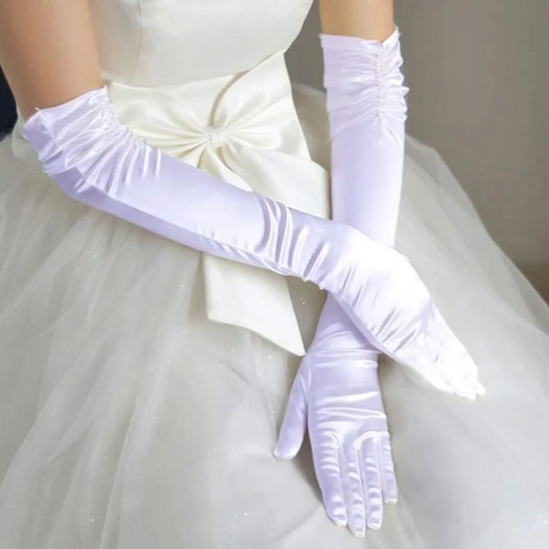 Großhandel Brauthandschuhe Perlen mit Finger Brauthandschuhe Guantes Hochzeitsaccessoires 2025 Image