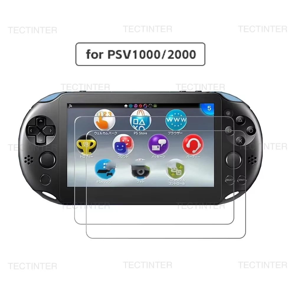2 Stück Premium gehärtetes Glas für Sony PSV 2000 1000 PS Vita 2000 PS Vita1000 Displayschutzfolie Schutzfolie Spielzubehör Image