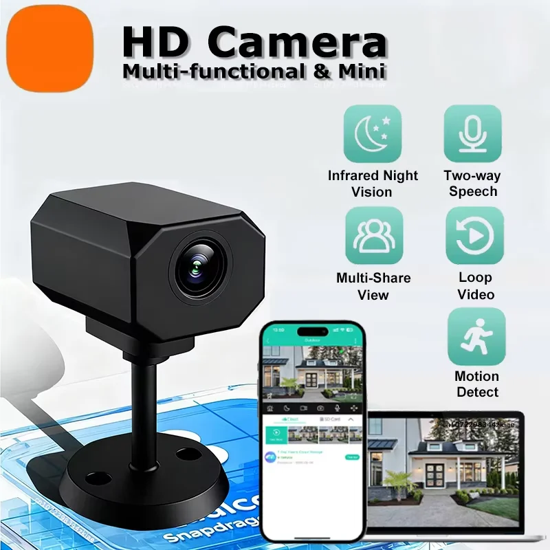 HD Mini-Kamera WLAN IP AP Fernüberwachung Leichtgewichtige Tragbare Videokamera Smart Home Überwachungs-Sicherheitskamera Image