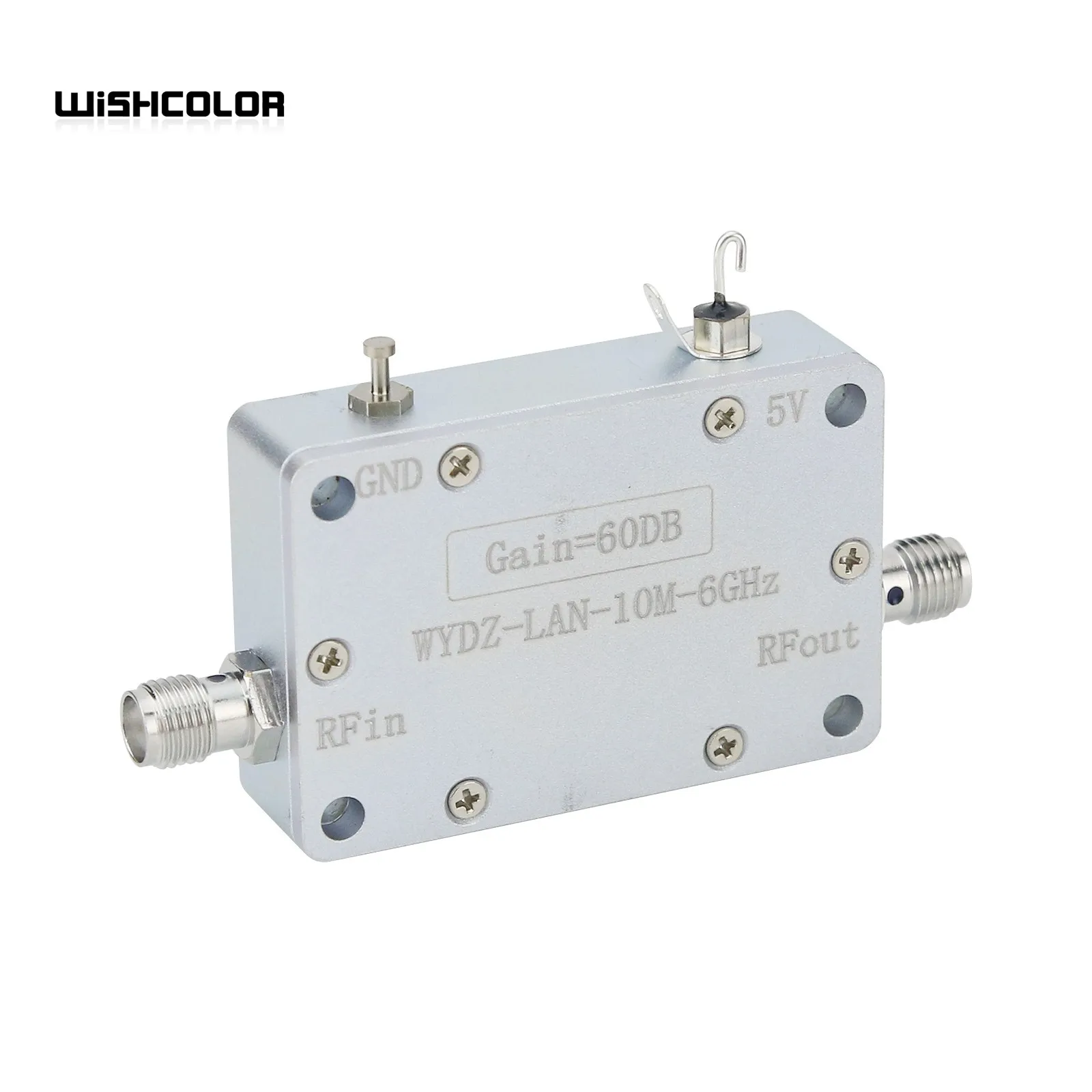 Hamgeek 10 MHz-6 GHz 60 dB High Gain LNA Breitbandverstärker Rauscharmer Verstärker mit SMA-Buchse für HF-Signalantrieb oder RX Image