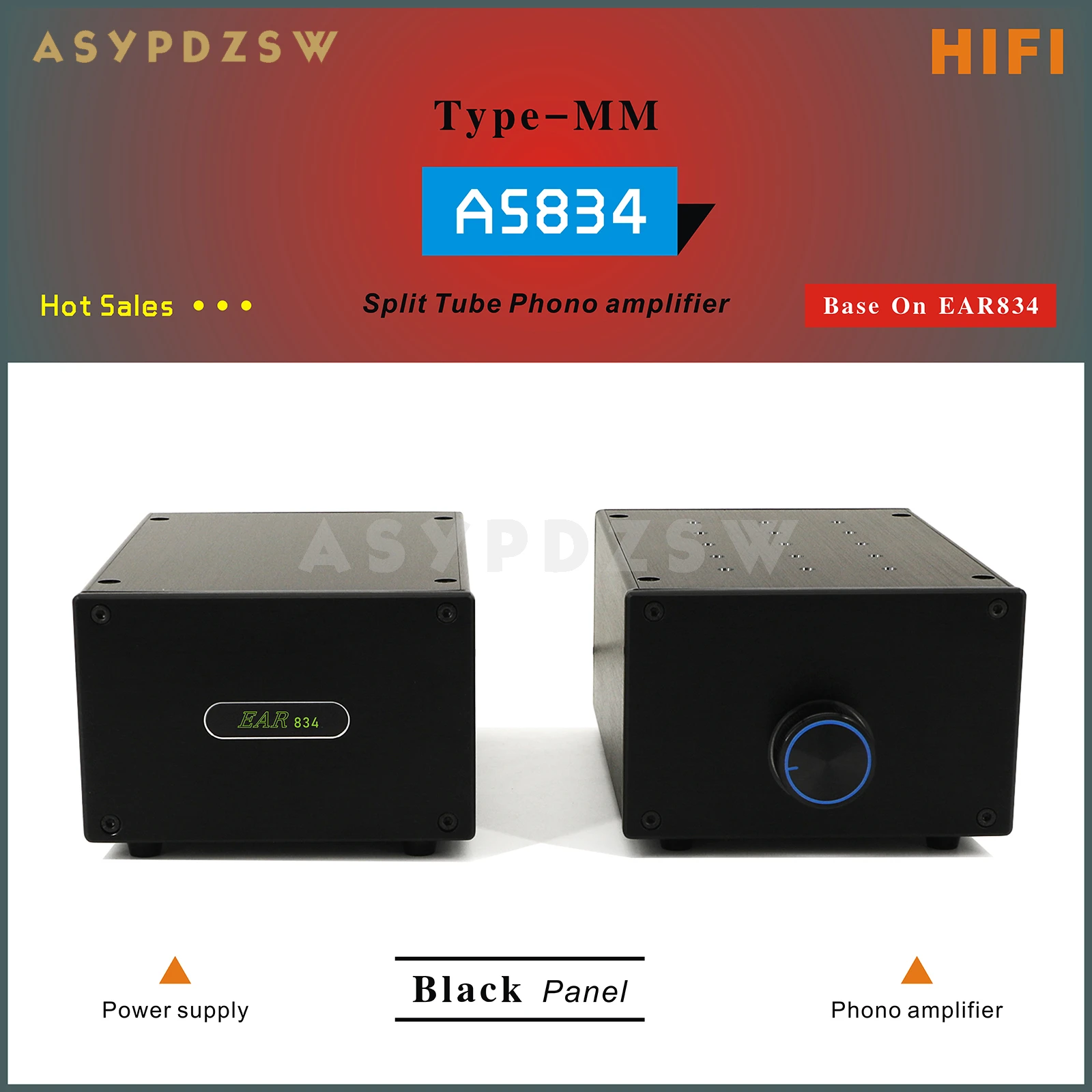 Asypdzsw hifi split ecc83 typ mm as834 röhren phono verstärker basis auf ear834 mit lautstärke regler Image