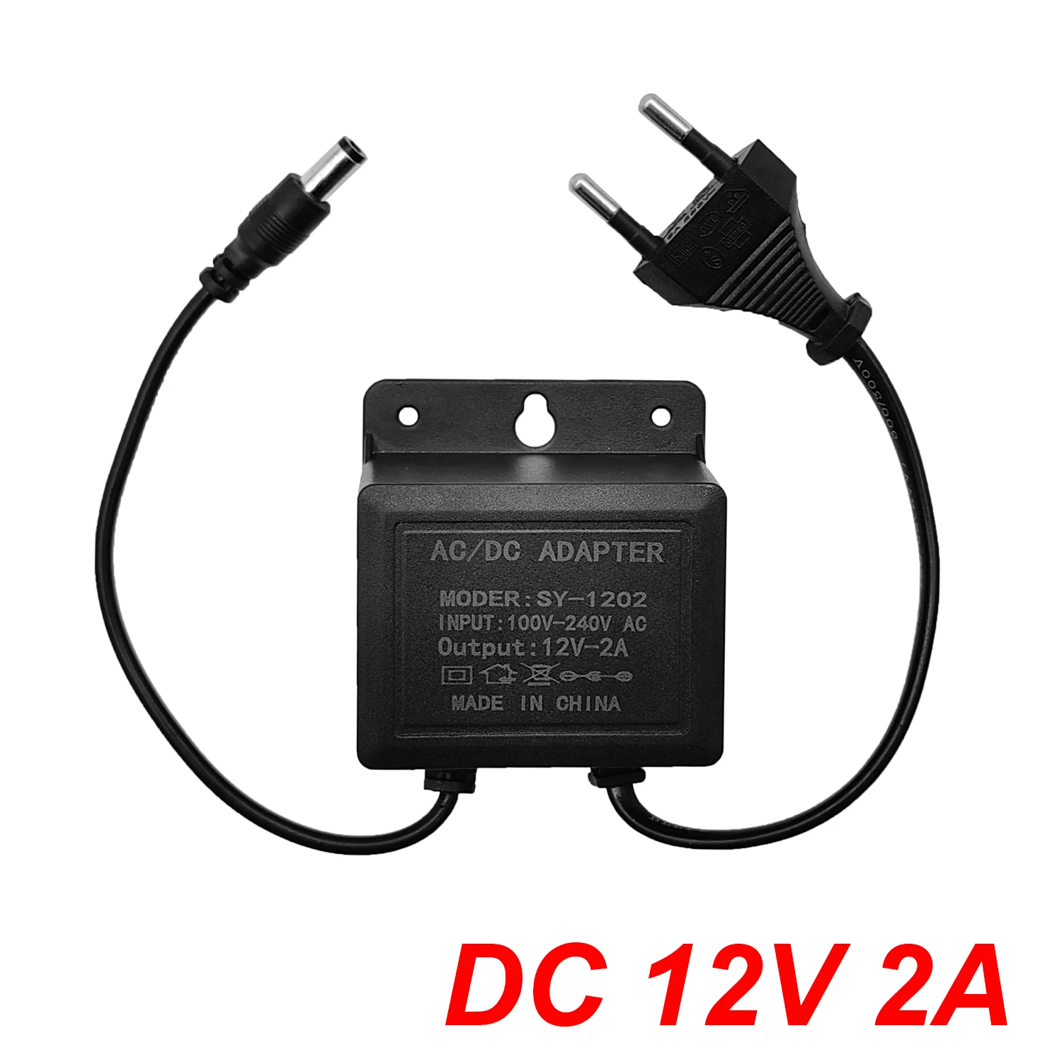 DC12V2A Adapter Kamera Power Adapter Im Freien Wasserdichte EU Stecker Adapter CCTV Ip Kamera System Ladegerät 110V 220V AC zu DC DIY Verwenden Image