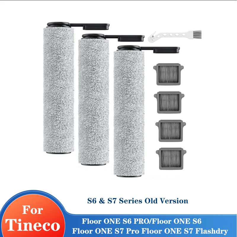Für Tineco Floor One S6 Pro/S6 FW110500US S7 ProFW200300US/S7/S7 Flashdry Nass-Trocken-Staubsauger Rollenbürste HEPA-Filter Ersatzteile Image