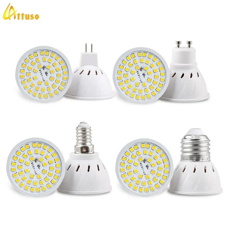 1-10Pcs Led-lampe GU10 MR16 E27 E14 GU5.3 Scheinwerfer Lampada 110V 220V Bombillas Spot Licht ersetzen Halogen Lampe Hause Derection