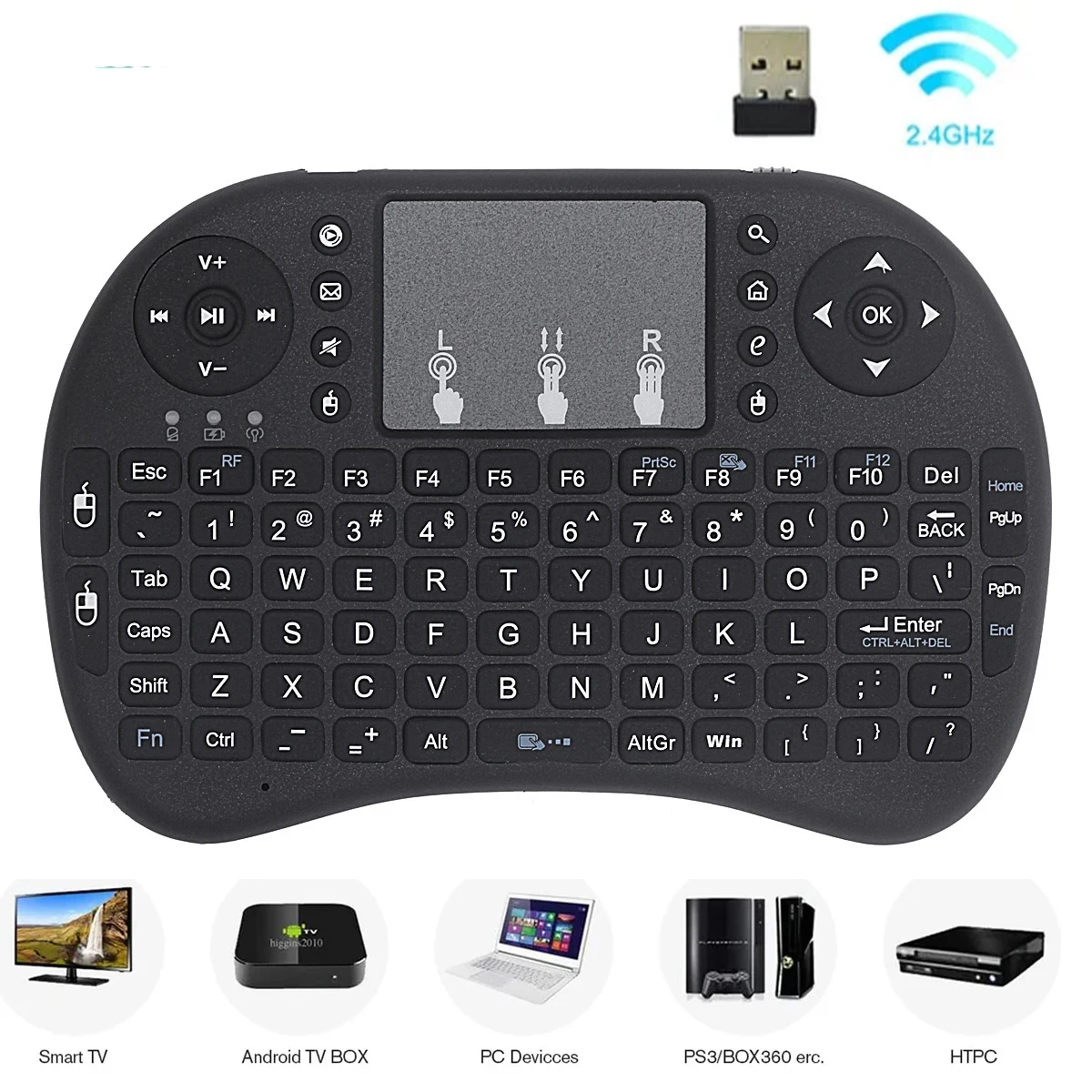 I8 2,4G Mini Drahtlose Tastatur 2,4 GHz Air Mouse Remote Touchpad Für Android TV Box PC Smart TV Image