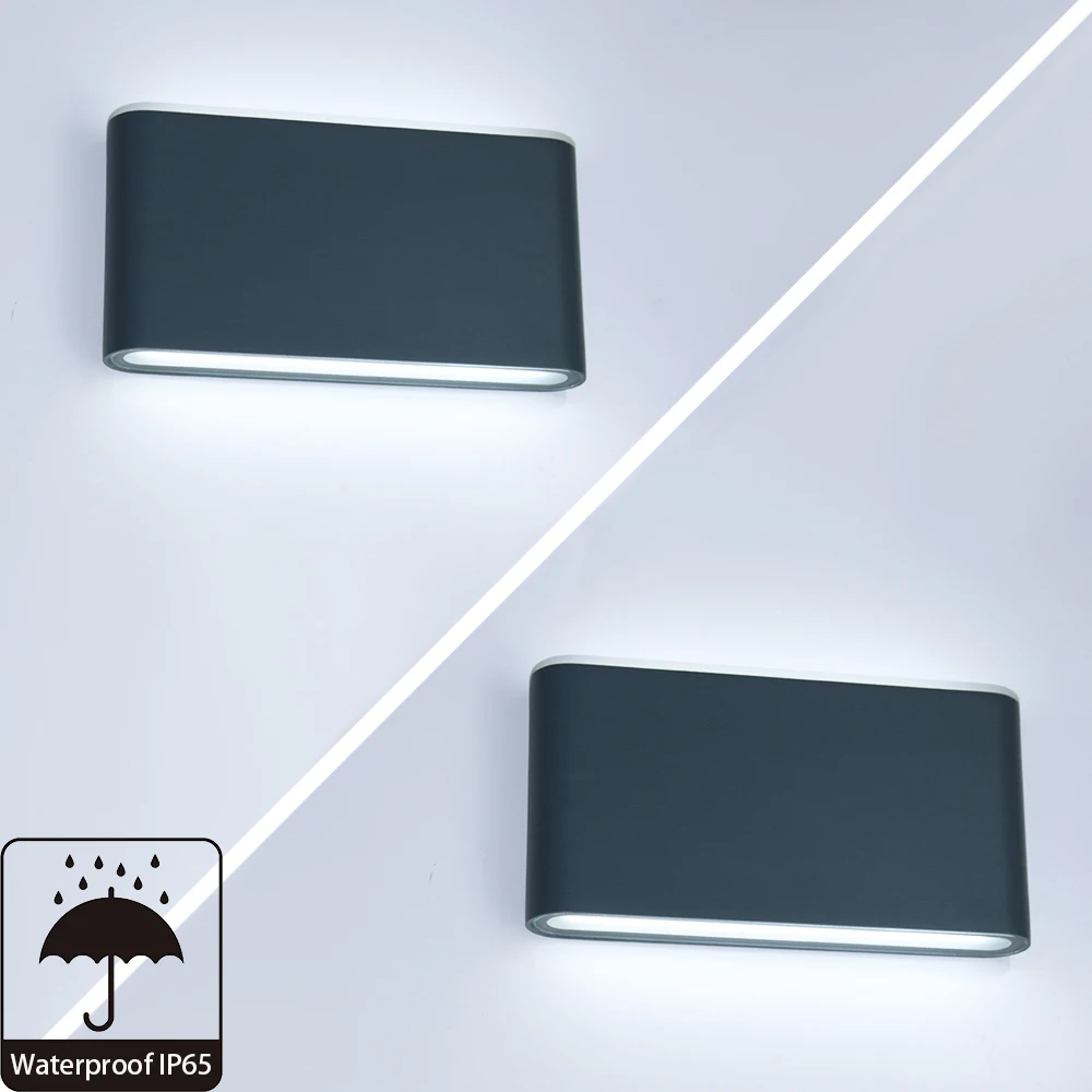 6w 12w LED Außenwand leuchten nach Hause wasserdichte Aluminium Wand beleuchtung Veranda Garten lampe Korridor Wand leuchte Innenwand leuchte
