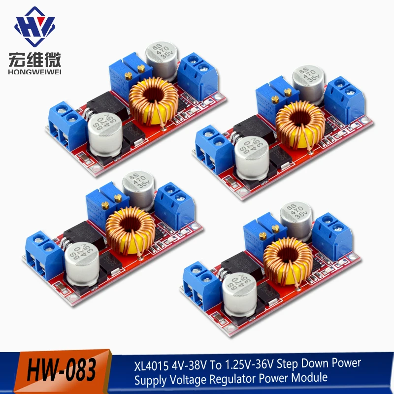 4PCS 5A DC-DC Einstellbare Buck Converter XL4015 4 - 38V bis 1,25 - 36V Step Down Netzteil spannung Regler Power Modul Image