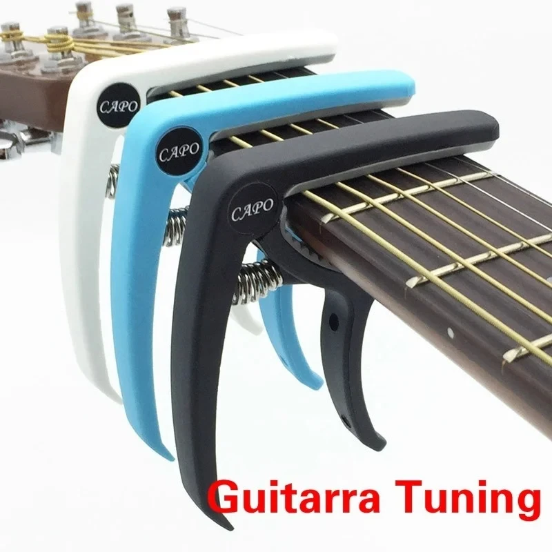 Kunststoff-Gitarren-Kapodaster für 6-saitige Akustik, klassische E-Gitarre, Stimmklemme, Musikinstrumenten-Zubehör, E-Gitarre Image