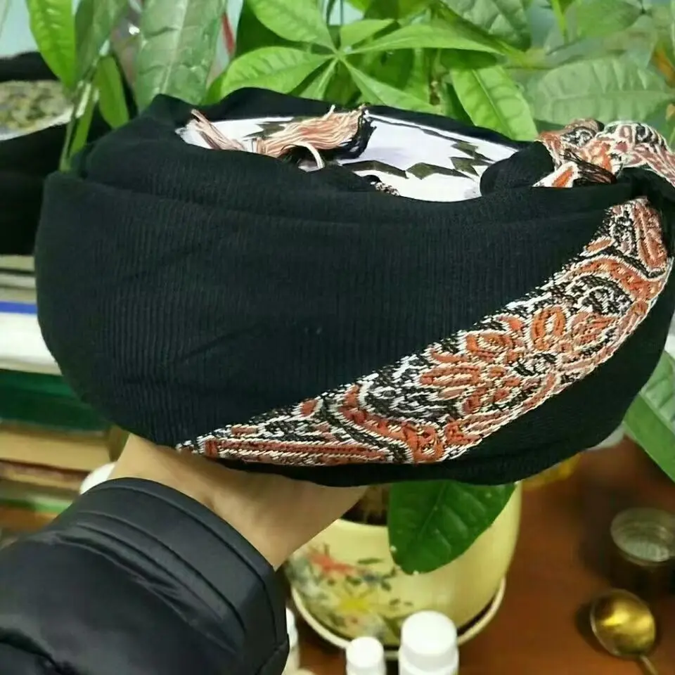 Muslimische Hijabs für Männer, Schwarz, Grün, eleganter Schal, Türkei, Dubai, Kopftuch, Outdoor, islamisches Eid-Ramadan-Gebet, Kopfbedeckung