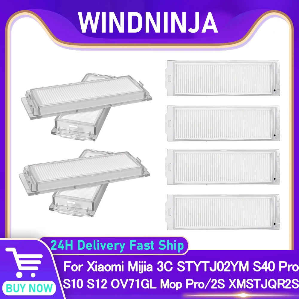 HEPA-Filter-Ersatz für Xiaomi Mijia S10 S12 S40 Pro 3C STYTJ02YM XMSTJQR2S Mop Pro 2S OV71GL für Viomi V2 PRO V3 SE Staubsauger Image