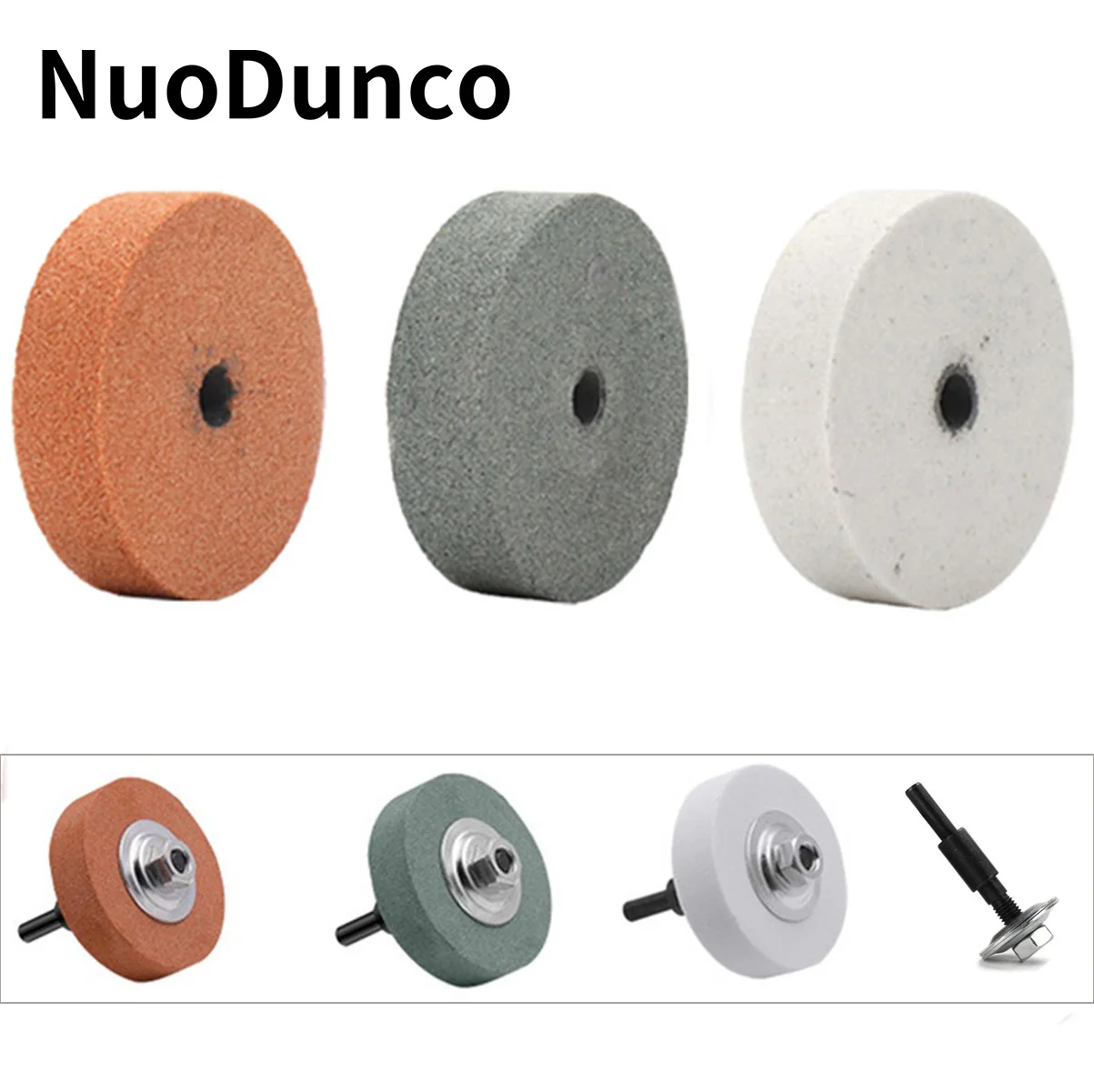 NuoDun 75mm Schleifscheibe 3 Zoll Polierscheibe Elektrische Bohrmaschine Spin Schleifpad zum Polieren von Metalllegierung mit 1 Stück Stecker Image