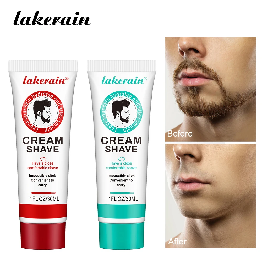 Feuchtigkeitsspendende Herren-Rasiercreme, bequeme Rasiercreme für Männer, Bartraschaum, reduziert Reibung, Zitronen-/Vanille-Duft Image
