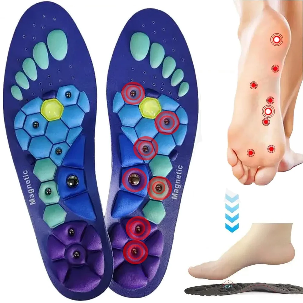 Medizinische Magnetische Therapie Sport Einlegesohlen Massage Fuß Gewicht Verlust Abnehmen Akupressur Einlegesohle Anti-müdigkeit Gesundheit Pflege Schuh Pads Image