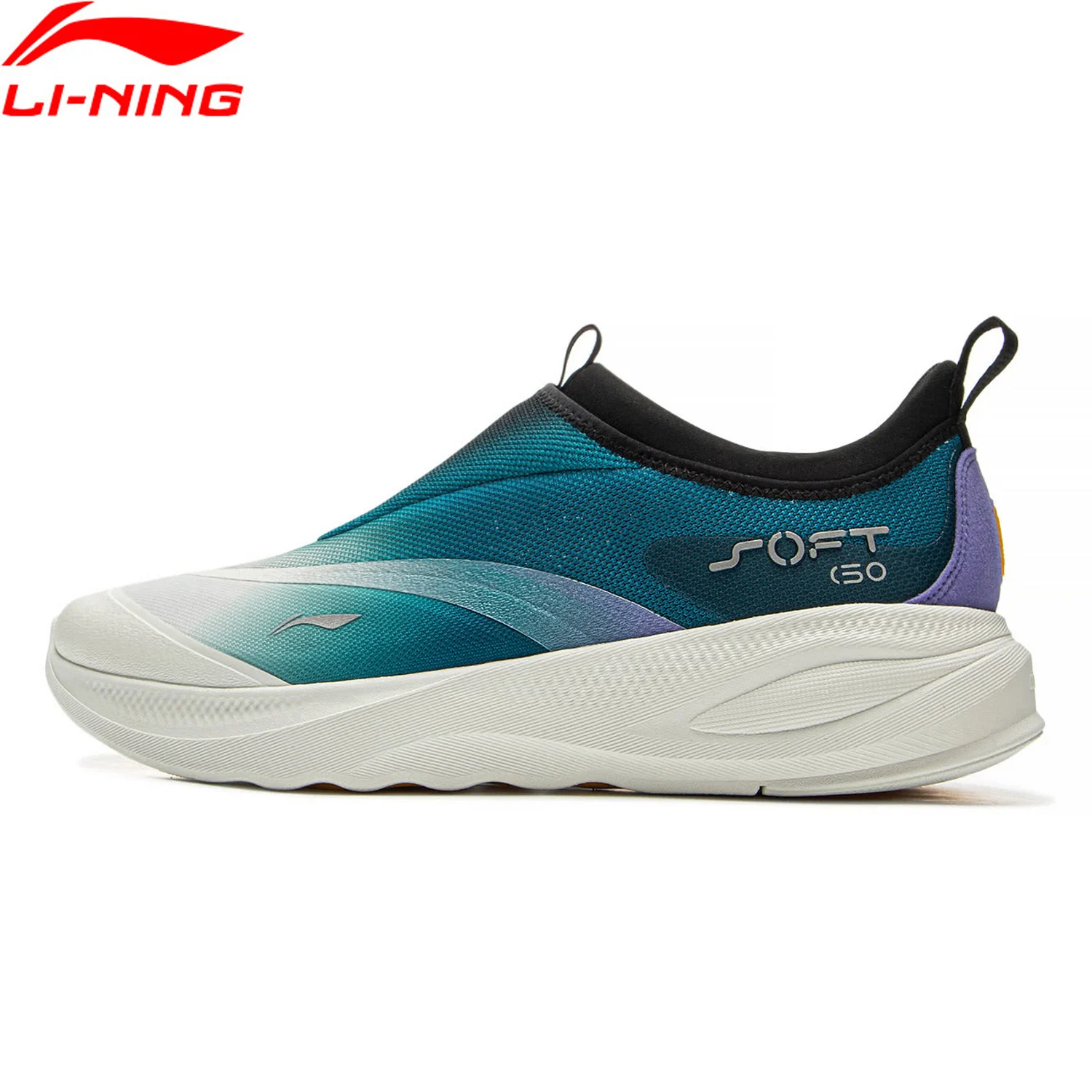 Li-Ning Herren SOFT GO 2-Wanderschuhe COMFOAM Slip-on Soft Thick Heel LiNing Bequeme tragbare Sport-Freizeitschuhe AGLV005
