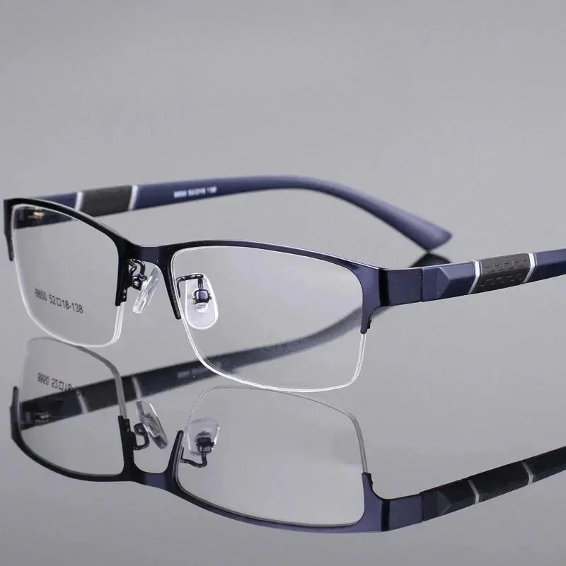 Metall-Halbrahmen-Lesebrille TR90 Weitsichtbrille Business für Herren Fertige Presbyopie-Brille mit Dioptrien von +1 bis +4,0 Image