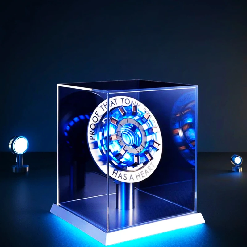 Stark MK1 USB-LED-Lampe aus Metalllegierung – Sprachsteuerung, PVD-Oberfläche, 18 cm, Beweis Tony Stark hat ein Herz, Geschenk für Fans Image