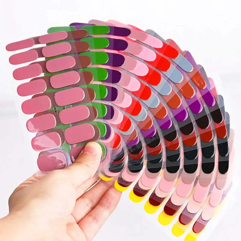 16 Tipps UV-Härte Gel-Nagelfolien Beste Nagelstreifen in Premium-Qualität Langlebiger, vollständiger UV/LED-Gel-Härteaufkleber Image