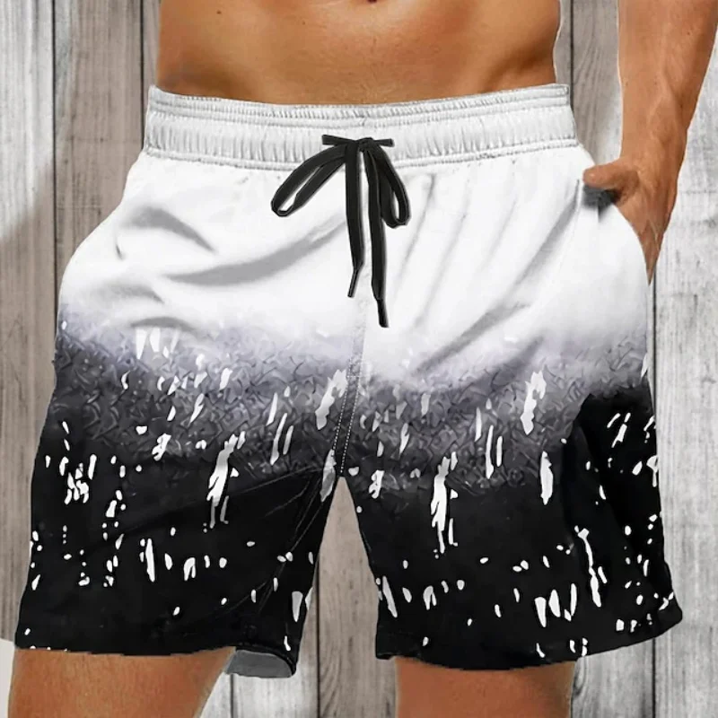 Farbverlauf Bunte Grafik Badehose Für Männer Geometrie 3D Druck Strand Shorts Sommer Casual Quick Dry Sport Lose Surf Kurze Hose Image
