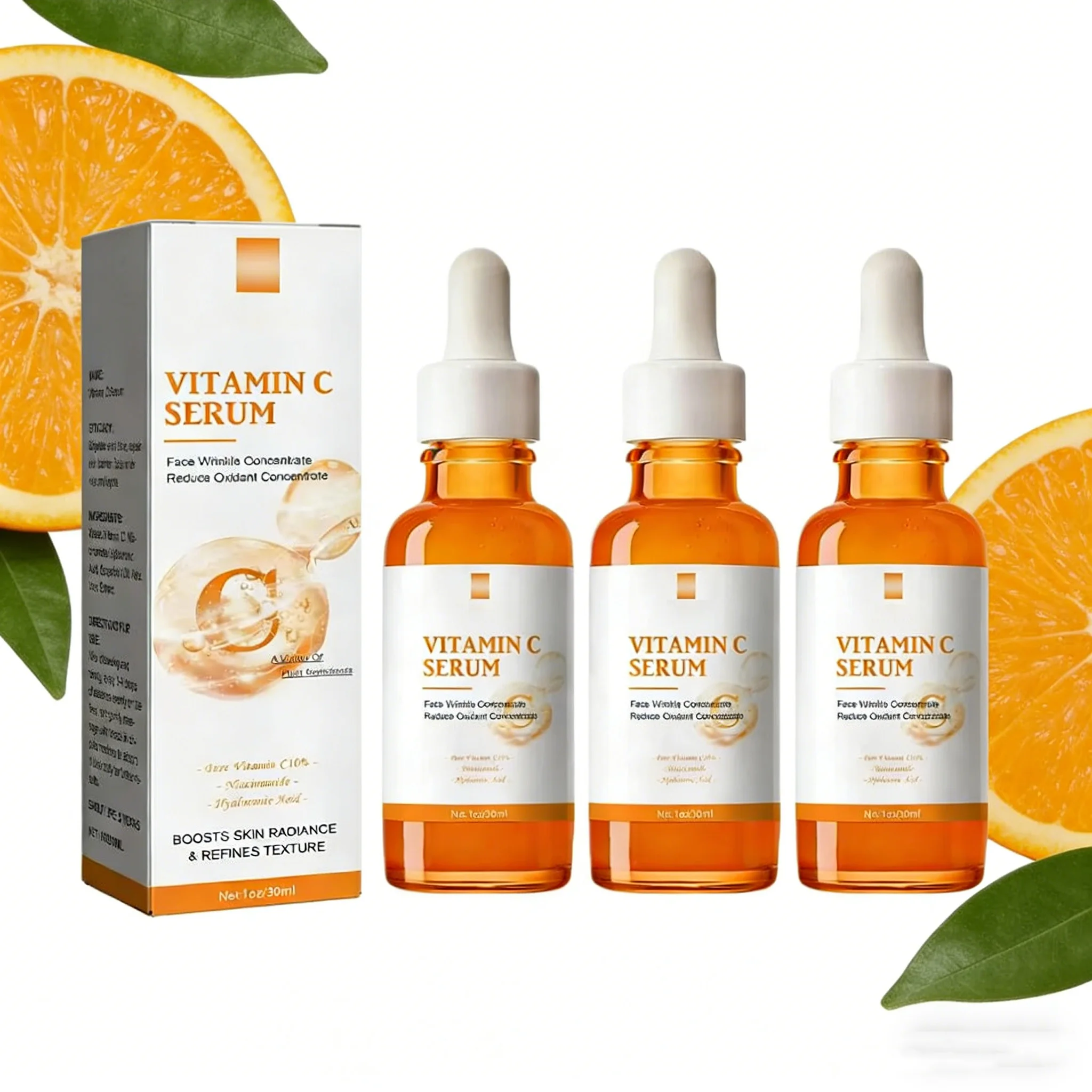 Vitamin C Faltenentferner Gesichtsserum Lifting Straffende Verblassen Feine Linien Anti-Aging-Essenz Aufhellung Aufhellen Nähren Hautpflege Image