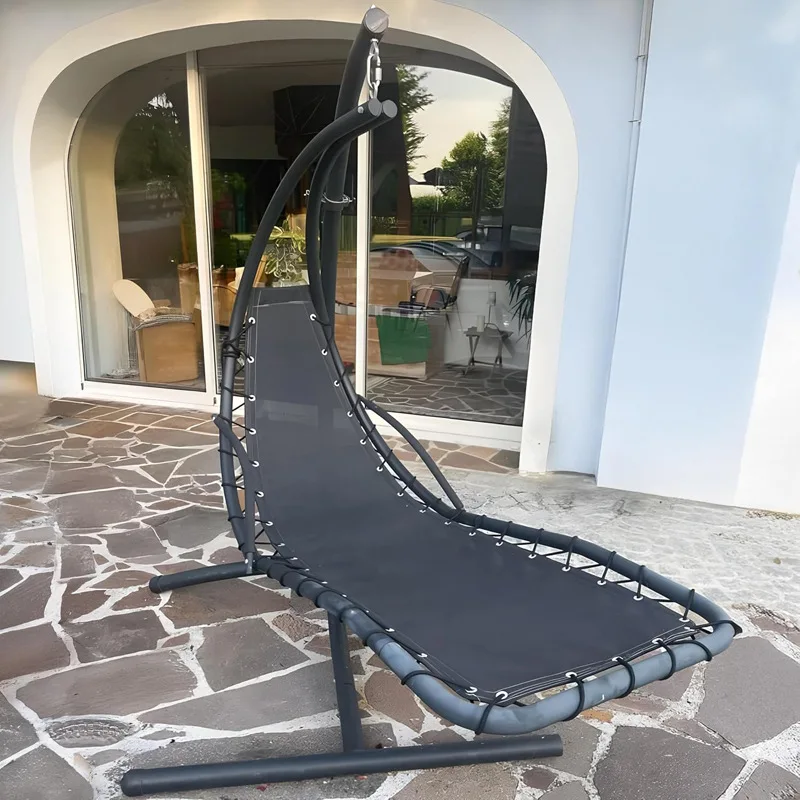 Ersatzstoff für Schaukelstuhl, leichter Garten-Hängemattenstoff, Liegestuhlstoff, schwarzer Ersatzstoff für Liegestühle für den Außenbereich Image