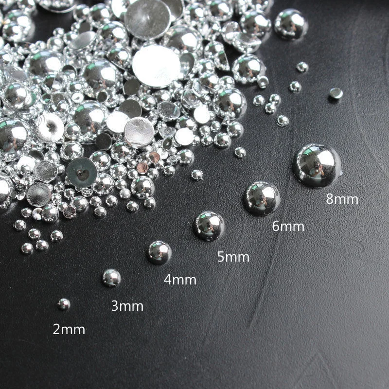 20-100pcs/tasche Goth Silber Perlen Nail art Charme 3D Punk Gothic Design Dunkle Kreuz Nagel Strass metall Maniküre Tipps Liefert Image