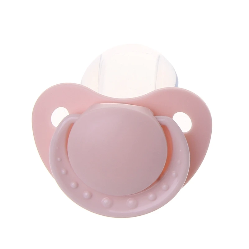 Beruhigende Schnuller puppe in Erwachsenen größe für erwachsene Babys großer Griffs child für erwachsene Babys großer Griff rosa blau beige Image